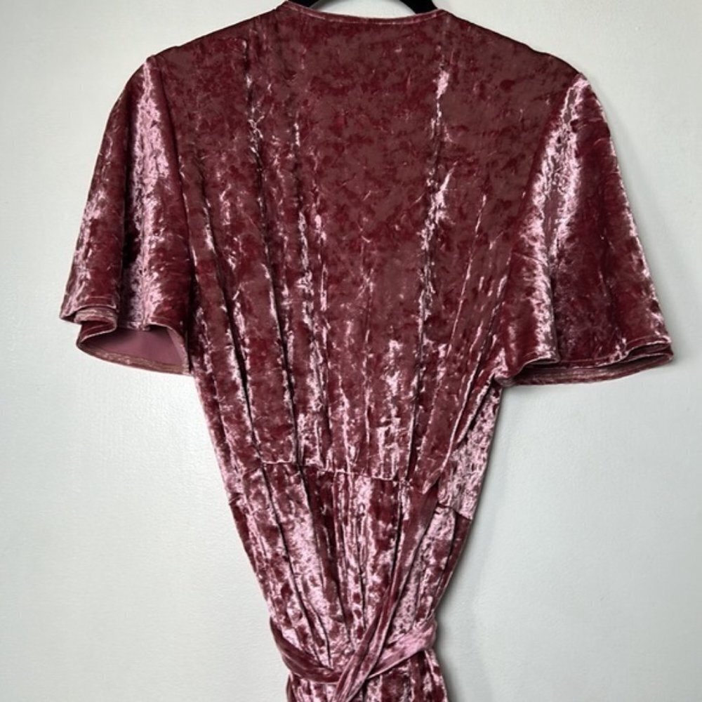 Show Me Your Mumu Andrea Crushed Velvet Wrap Dress S - Picture 10 of 11